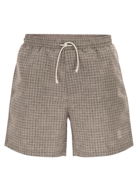 Brunello Cucinelli Brunello Cucinelli Men Nylon Swimsuit With Floral Print