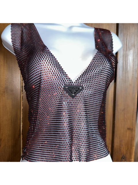 Other Designers Women's Black and Red Crop-top