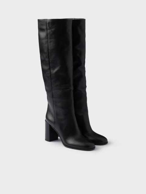 Prada Heeled leather boots
