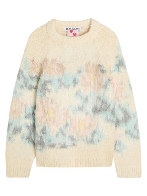 BERNADETTE Bernadette Willy Floral-intarsia Silk Jumper