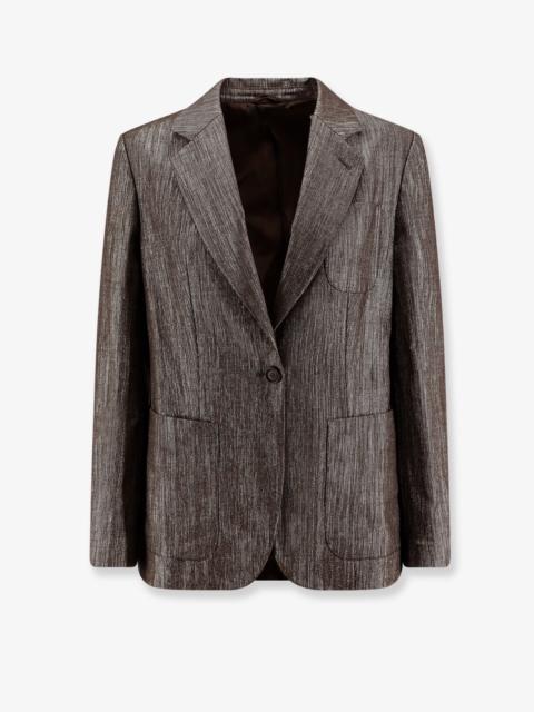 Brunello Cucinelli Single-Breasted Lurex Fabric Blazer