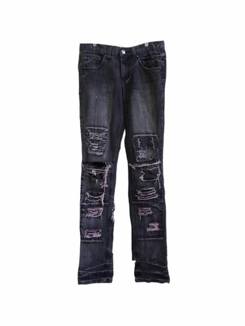 Other Designers Distressed Denim - Japanese Saucy Cool Seditionaries Patchwork Distressed Jeans