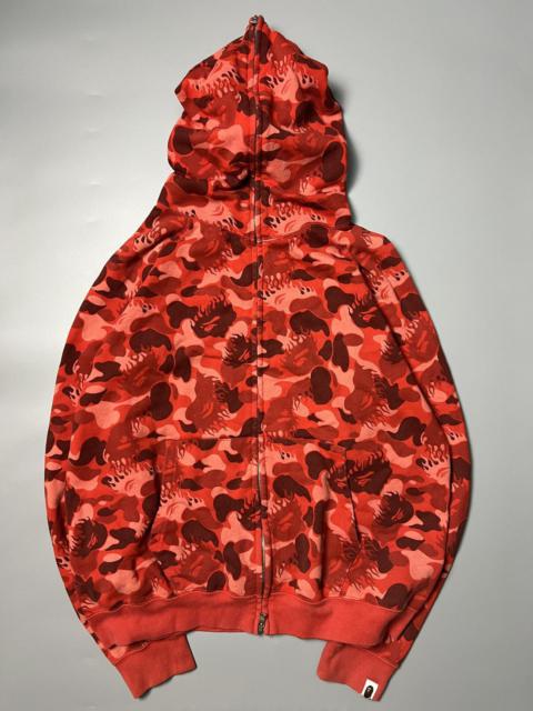 A BATHING APE® Bape by A Bathing Ape Fire Camo Nigo Full Zip Hoodie Red