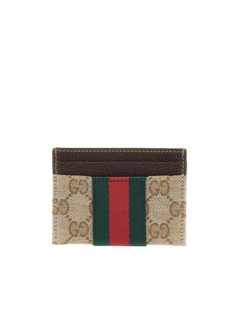 GUCCI Gucci GG Fabric Card Holder Beige Men