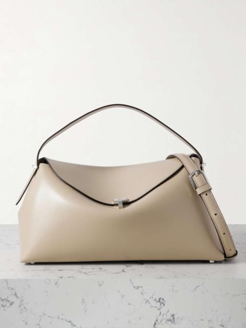 T-Lock leather shoulder bag Off-white