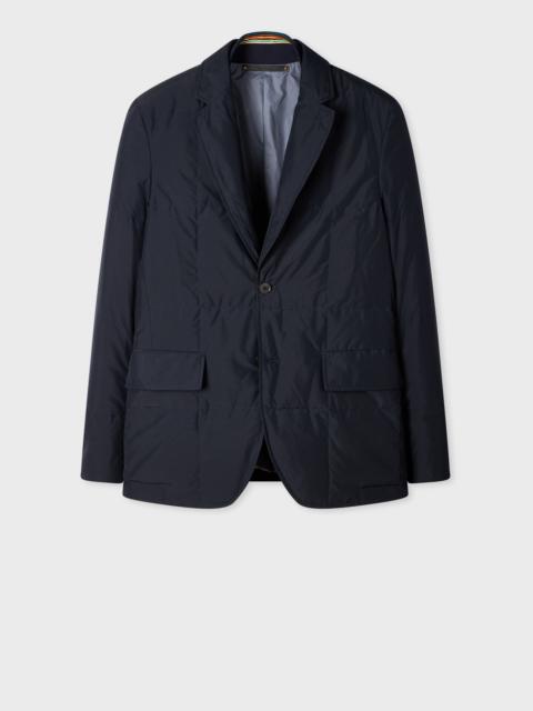 Paul Smith Navy Quilted Down Technical Blazer