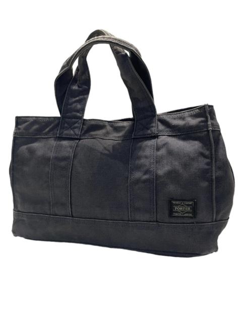 PORTER Porter Made In Japan Black Denim Tote Bag Denim Material