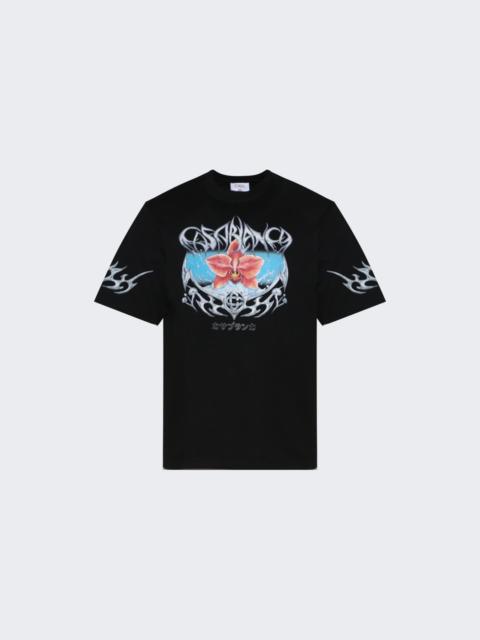 CASABLANCA Blades Printed Oversized T-shirt Blades Black