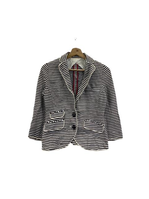 Other Designers Vintage - Vtg DOUBLE STANDARD CLOTHING Striped Cardigan Jacket