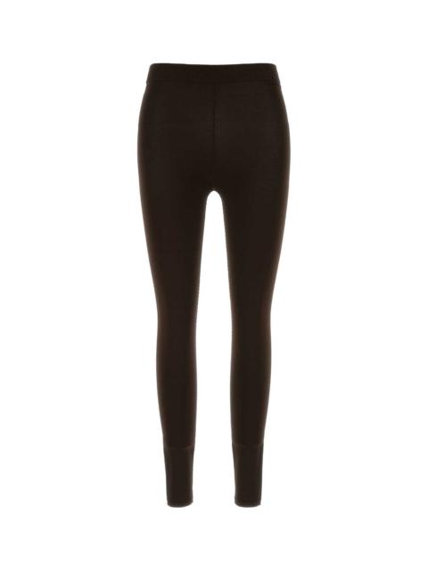 BALENCIAGA Balenciaga Women Dark Brown Knit Leggings