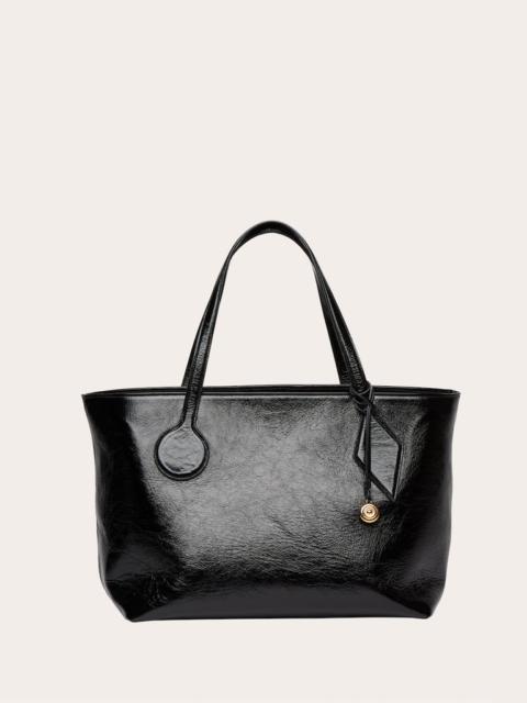 Liffner SPROUT TOTE LARGE BLACK GLOSSY