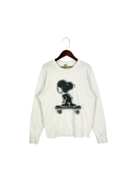 Other Designers Kaws X Uniqlo X Snoopy Skateboard White Sweatshirt
