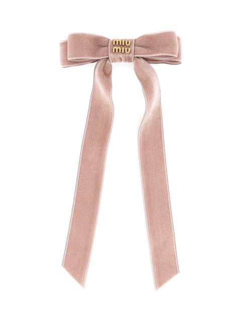 Miu Miu Pink Velvet Hair Clip