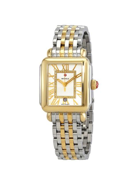 Other Designers Michele Deco Madison Quartz Silver Dial Two-tone Ladies Watch MWW06T000147