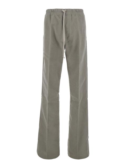 Rick Owens Rick Owens Men Grey Pants With Elasticated Waistband With Oversized Drawstring In Cotton For Men