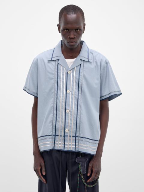 BODE Blue Ribbon Stripe Plaid Shirt