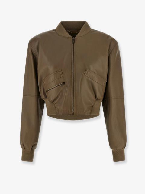 Chloé Chloe' Crop Fit Leather Jacket