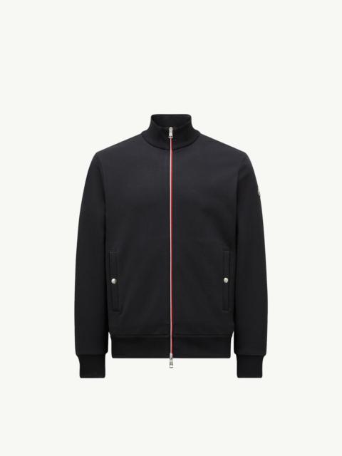Moncler Tricolor-Trimmed Cotton Zip-Up Sweatshirt