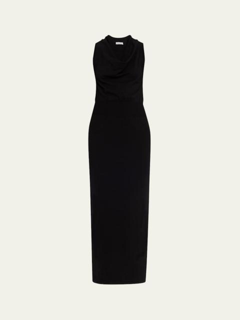 SIMKHAI Ramona Knit Cowl-Neck Midi Dress
