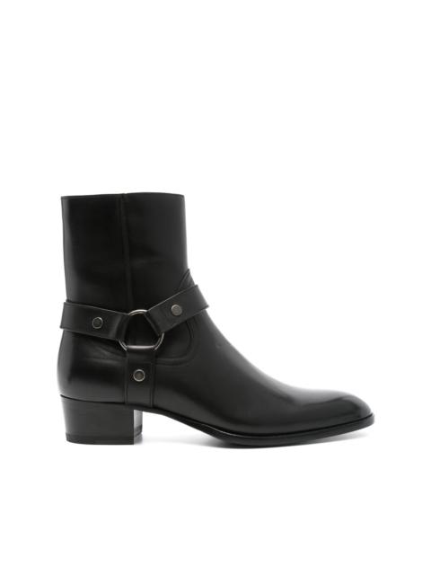 SAINT LAURENT Wyatt 40mm harness boots