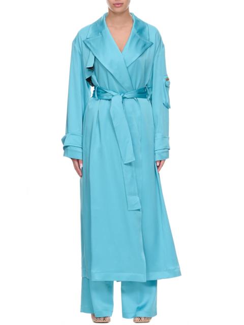 Blumarine Satin Trench Coat