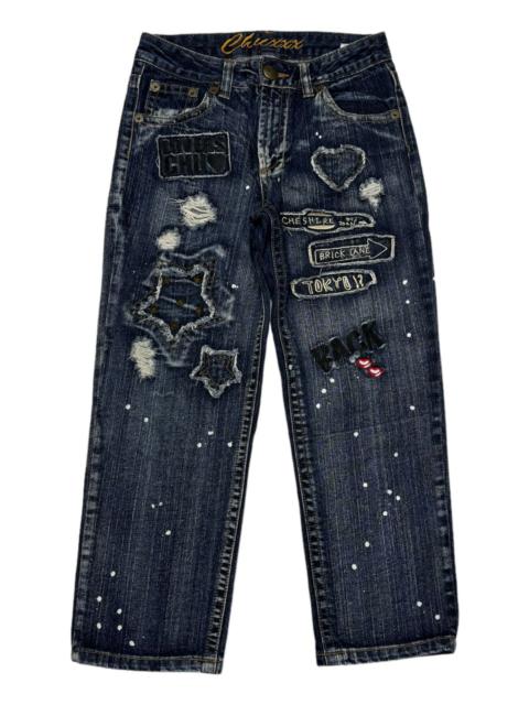 1990s CHUXXX HYSTERIC GLAMOUR STYLE PUNK STUDDED DENIM JEANS