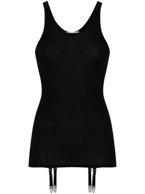 Lemaire SEAMLESS TANK TOP WITH SUSPENDERS (GRANITE BLACK)