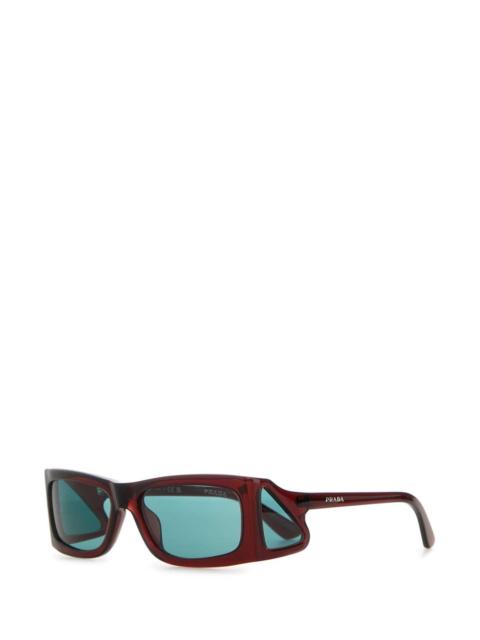 Prada Prada Men Burgundy Acetate Opr B03s Sunglasses