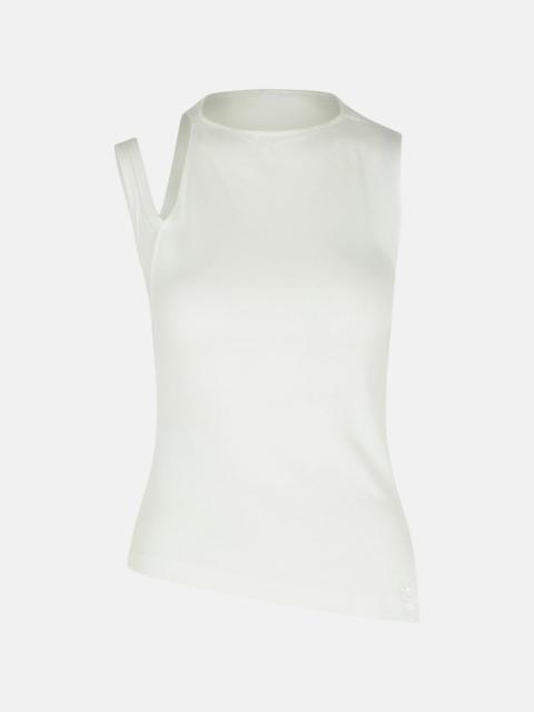 courrèges WHITE COTTON TANK TOP