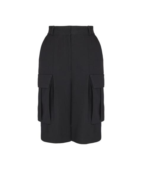 Balmain Bermuda shorts in grain de poudre wool