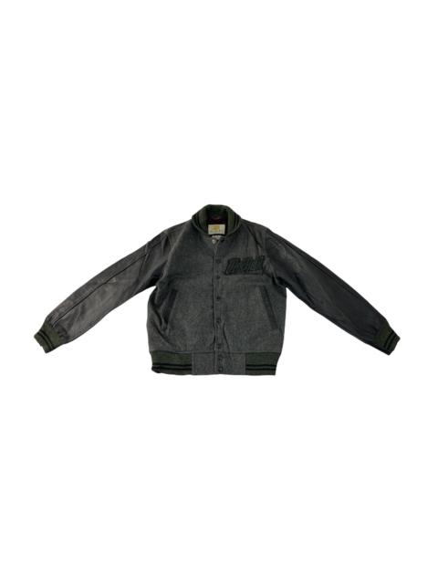 Other Designers Macbeth - Rare 90s Macbeth MB Varsity Jacket Spell Out Leather Sleeve