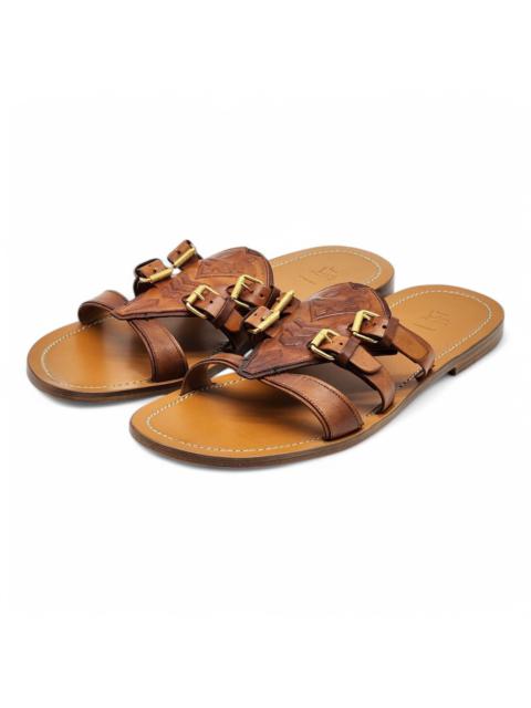 Calf Leather Sandals with Buckles - Brown EU 46.5 / US 13.5