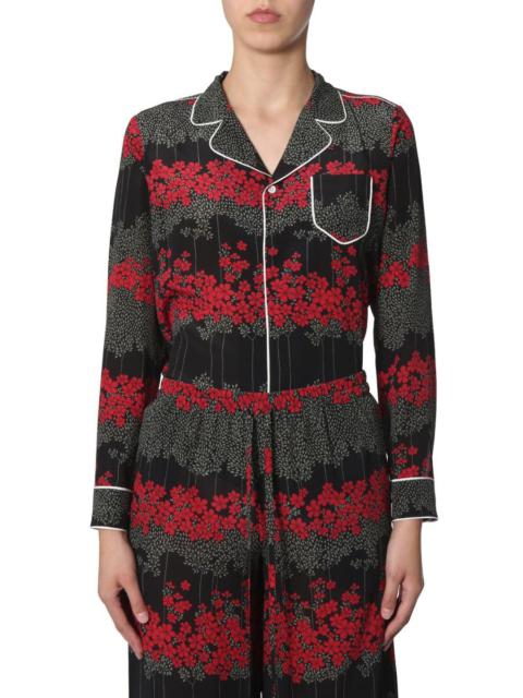 RED VALENTINO SHIRT WITH DREAMING PEONY PRINT