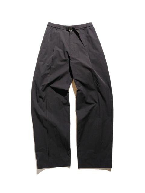 AMOMENTO Belted Tuck Banding Pants Black