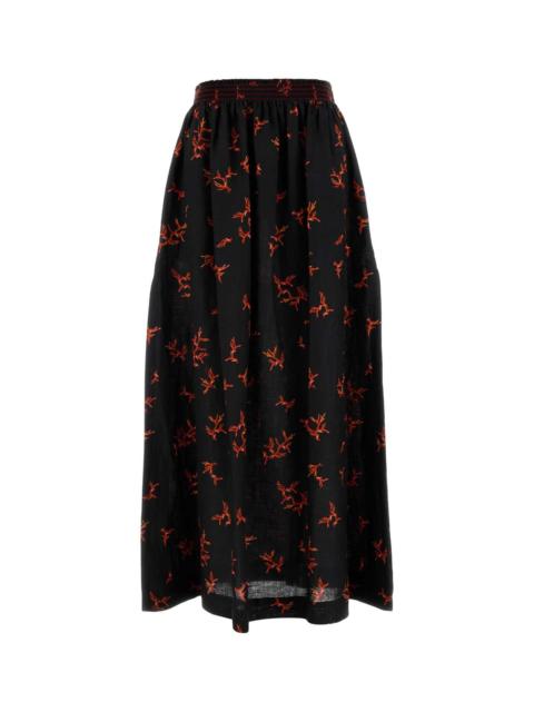 FENDI Fendi Women Printed Linen Skirt