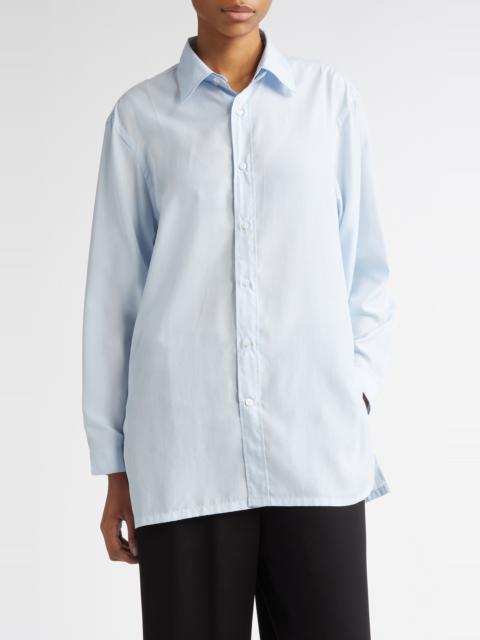 SETCHU SETCHU Origami Side Slit Button-Up Shirt in Light Blue at Nordstrom