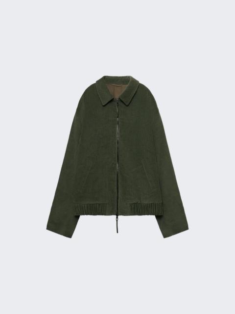 The Elder Statesman Waffle Cord Bomber Jacket Cypress
