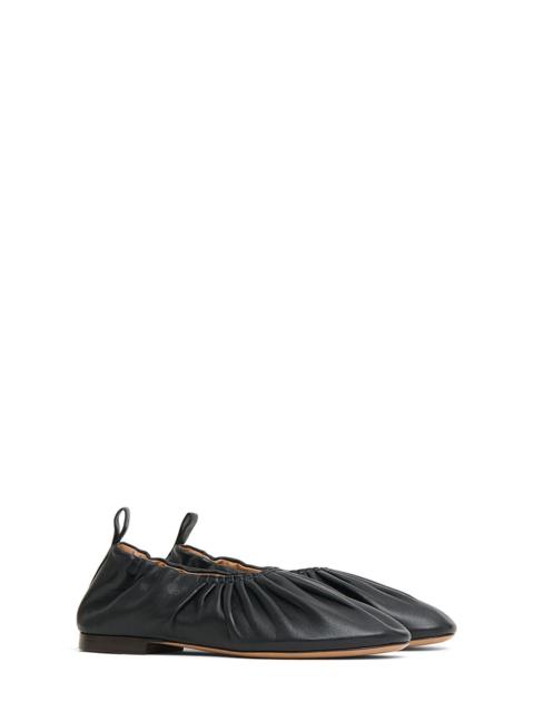Mansur Gavriel Mansur Gavriel Ruched Ballerina Flat in Black at Nordstrom