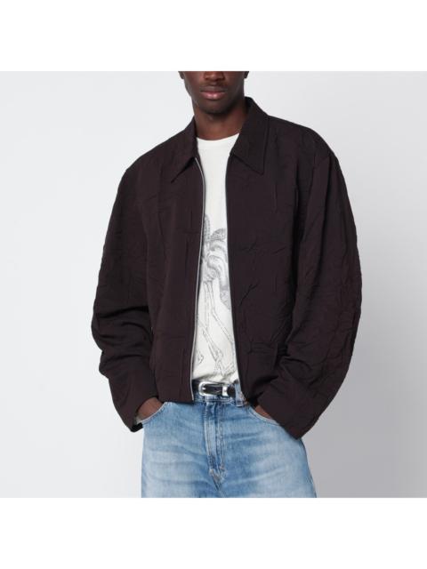 Our Legacy Our Legacy Brown Zip-Up Jacket In Virgin Wool Men