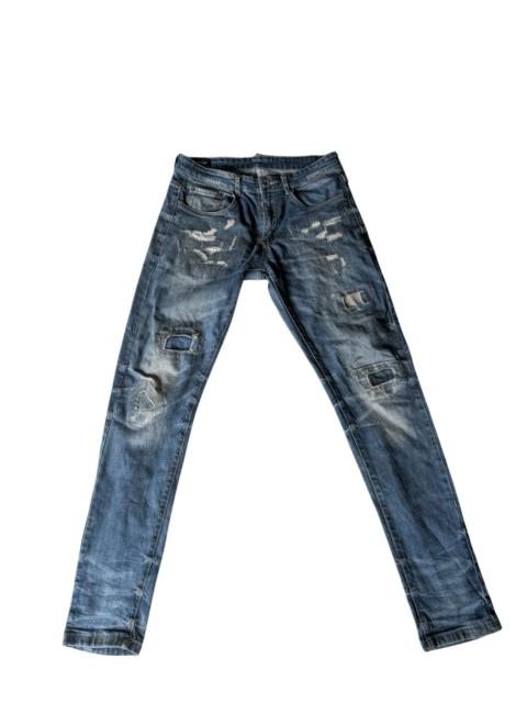 DSQUARED2 Dsquared2 Italy Ripped Patch Work Low Rise Jeans