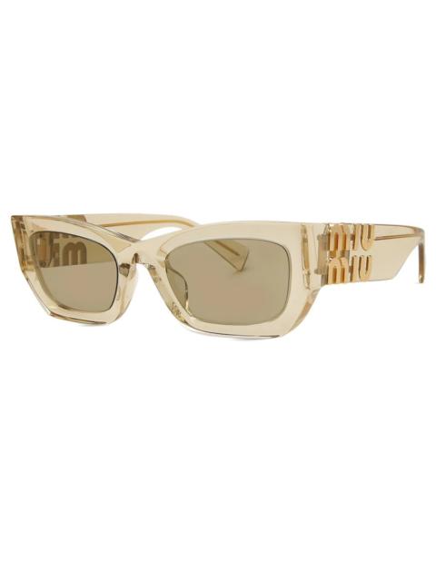 Miu Miu Miu Miu Brown Cat Eye Ladies Sunglasses MU 09WS 11T40F 53