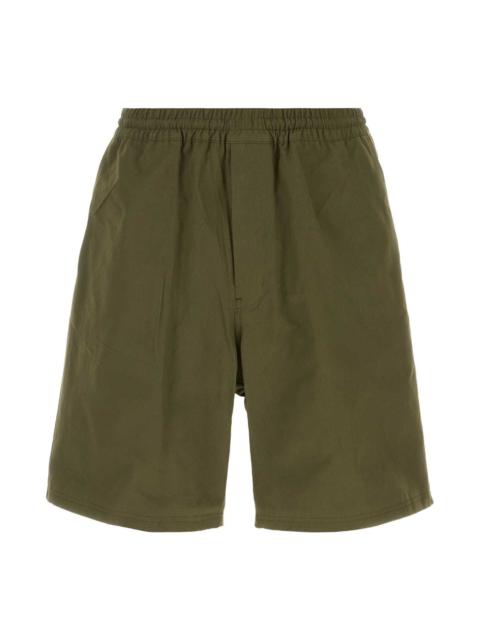 Prada Army Green Poplin Bermuda Shorts