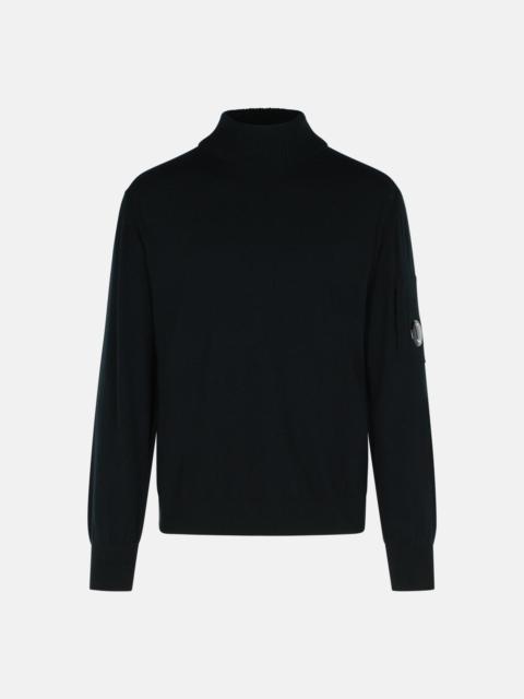 C.P. Company 'LENS' BLACK VIRGIN WOOL BLEND TURTLENECK SWEATER