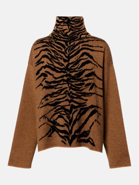 Alaïa Jacquard turtleneck sweater
