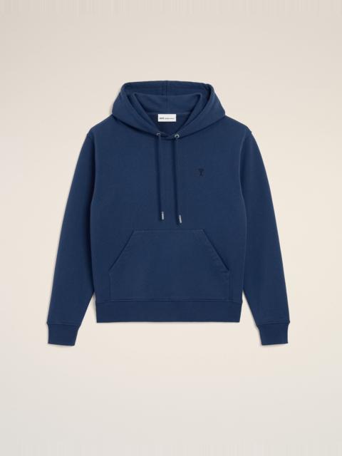 AMI Paris BLUE COTTON AMI DE COEUR HOODIE