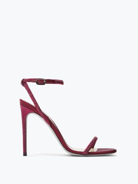 RENE CAOVILLA Ellabrita Crystal Burgundy Sandal 105