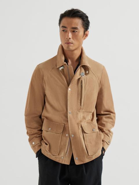 Brunello Cucinelli Suede unlined field jacket