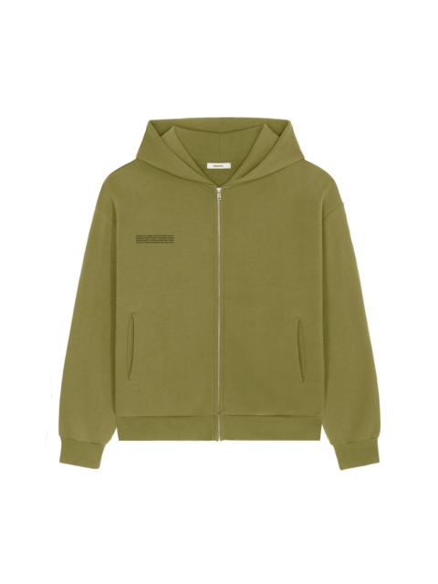 PANGAIA Mens DNA Heavyweight Zipped Hoodie - Highland Green
