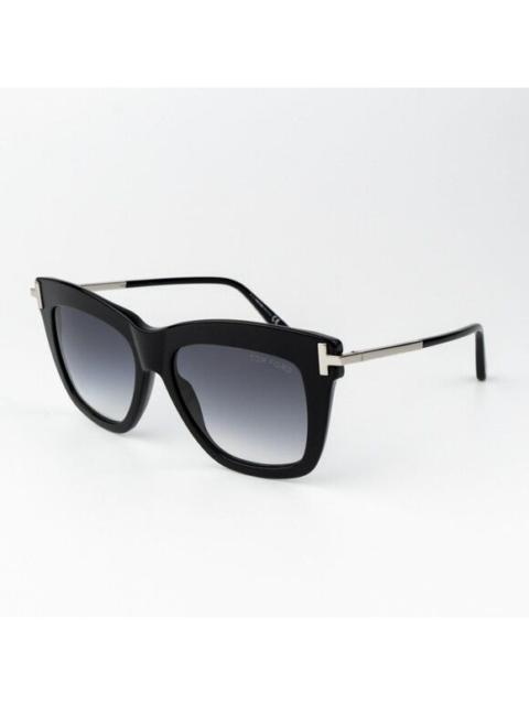 TOM FORD Tom Ford Women Sunglasses Shiny Black Smoke Butterfly DASHA FT0822/S 01B