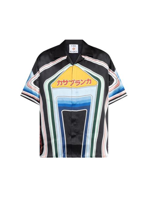 CASABLANCA Casablanca Cuban Collar Short-Sleeve Shirt 'Graphic Mountain'